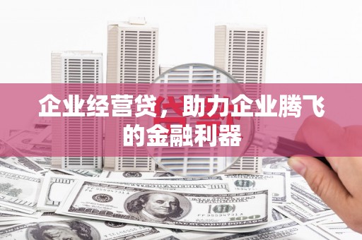 武胜企业经营贷，助力企业腾飞的金融利器
