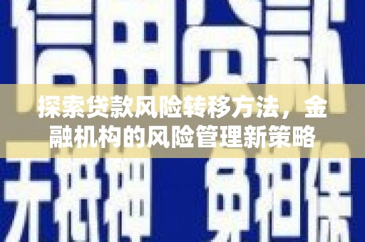 武胜探索贷款风险转移方法，金融机构的风险管理新策略