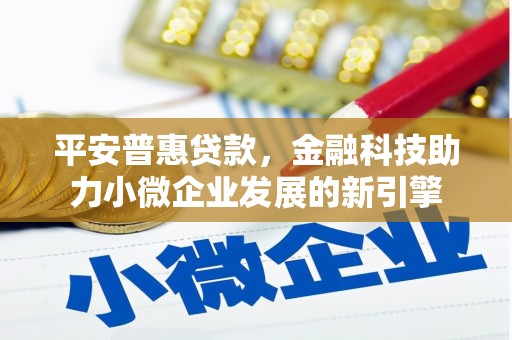 武胜平安普惠贷款，金融科技助力小微企业发展的新引擎