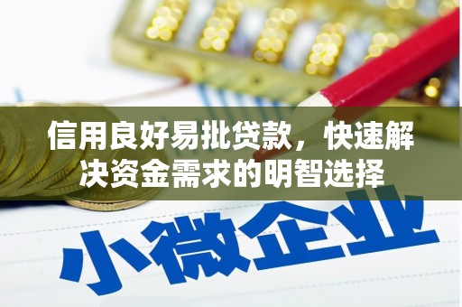 武胜信用良好易批贷款，快速解决资金需求的明智选择