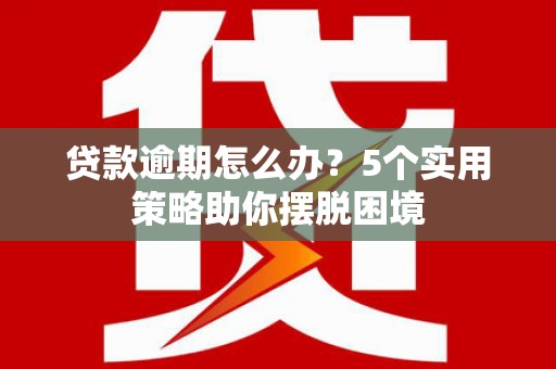 武胜贷款逾期怎么办？5个实用策略助你摆脱困境
