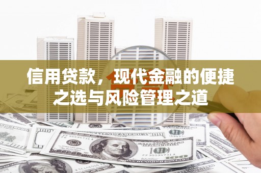 武胜信用贷款，现代金融的便捷之选与风险管理之道