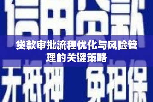 武胜贷款审批流程优化与风险管理的关键策略