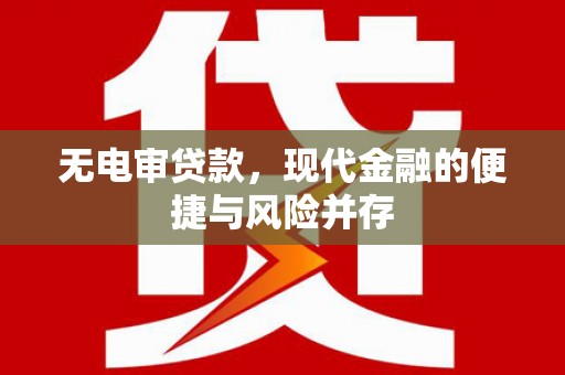 武胜无电审贷款，现代金融的便捷与风险并存