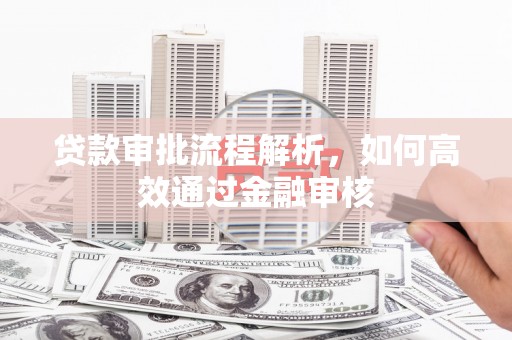 武胜贷款审批流程解析，如何高效通过金融审核