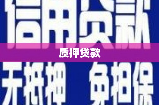 武胜质押贷款