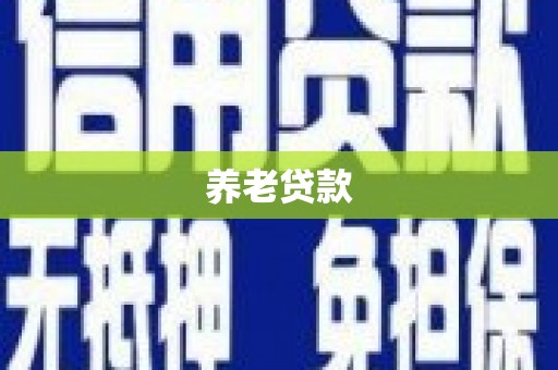 武胜养老贷款