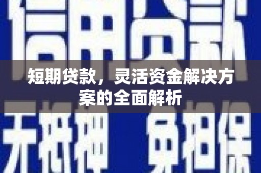 武胜短期贷款，灵活资金解决方案的全面解析