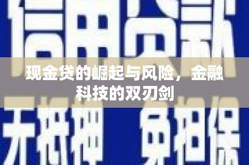 武胜现金贷的崛起与风险，金融科技的双刃剑