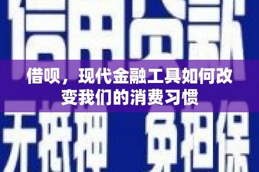 武胜借呗，现代金融工具如何改变我们的消费习惯