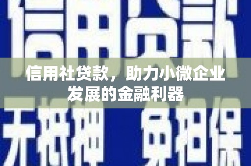 武胜信用社贷款，助力小微企业发展的金融利器