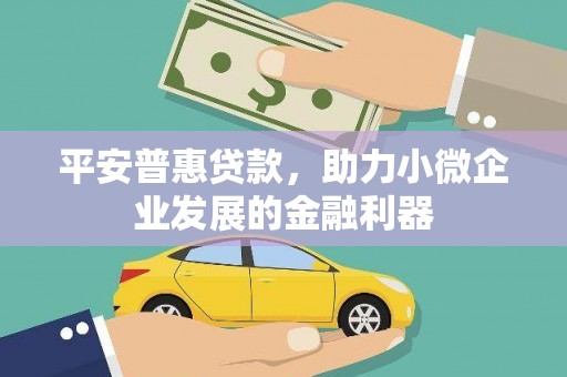 武胜平安普惠贷款，助力小微企业发展的金融利器