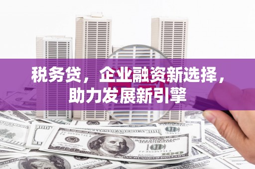 武胜税务贷，企业融资新选择，助力发展新引擎
