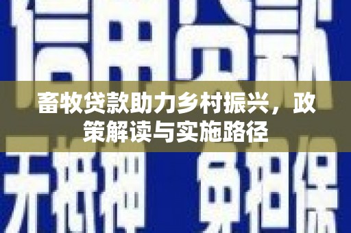 武胜畜牧贷款助力乡村振兴，政策解读与实施路径