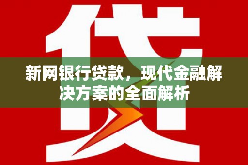 武胜新网银行贷款，现代金融解决方案的全面解析