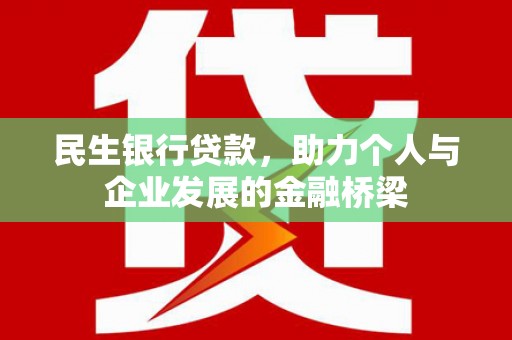 武胜民生银行贷款，助力个人与企业发展的金融桥梁
