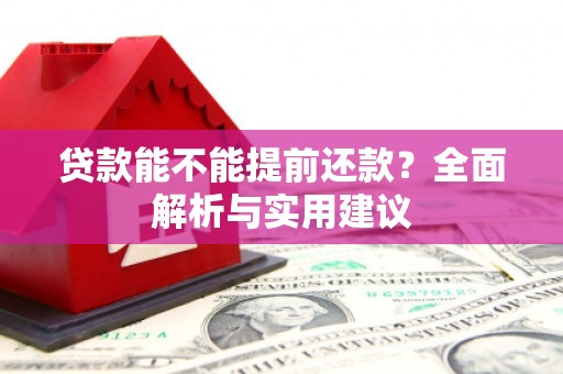 武胜贷款能不能提前还款？全面解析与实用建议